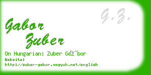 gabor zuber business card